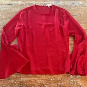 FRAME Red Bell Sleeve Blouse - new without tags